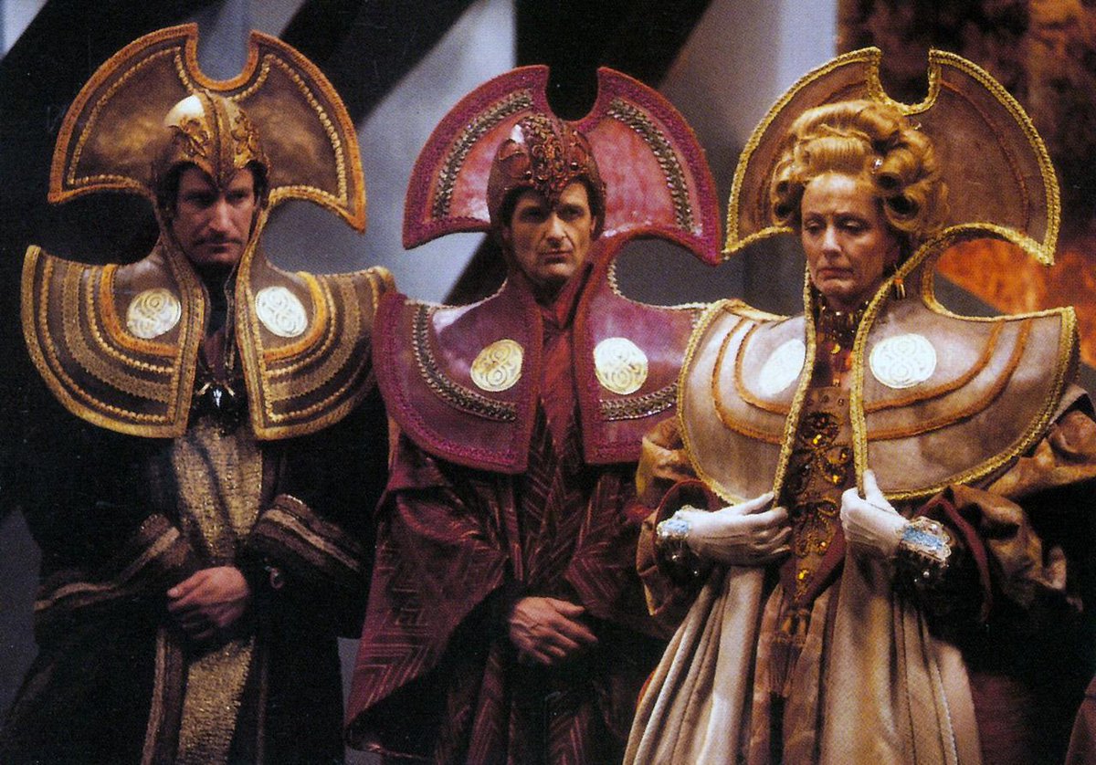 Three Time Lords from the 1983 Doctor Who story Arc of Infinity